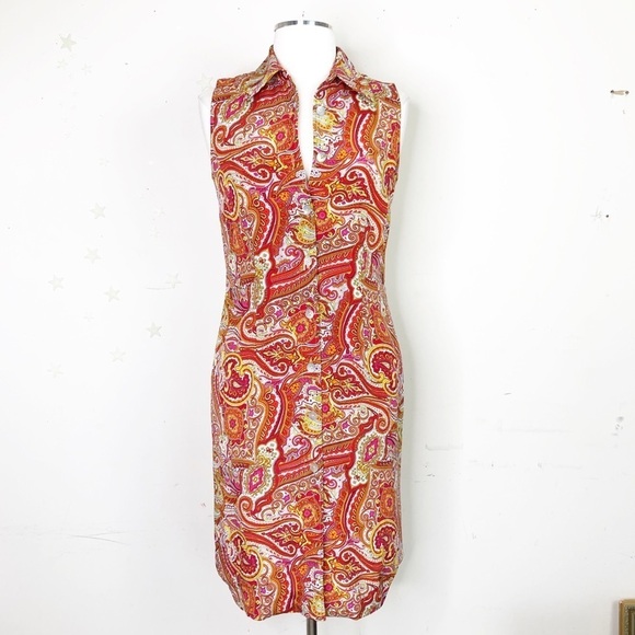 Moda Seta silk Paisley print shirt dress - Picture 2 of 16